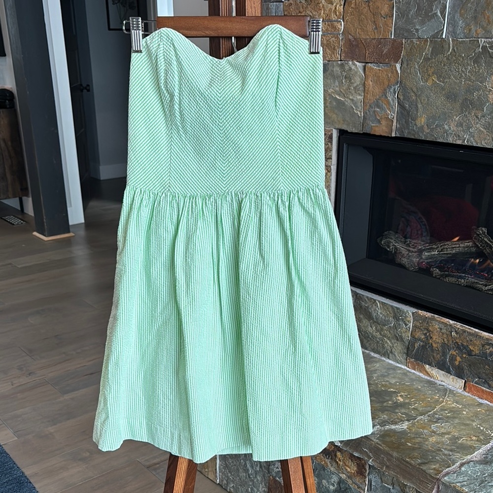 Lily Pulitzer Green Strapless Dress